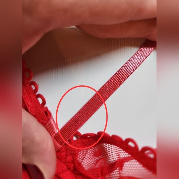 Wink Gal Womens Sheer Mesh Sexy Bralette Wireless Lace Red Sz XL - Picture 14 of 14